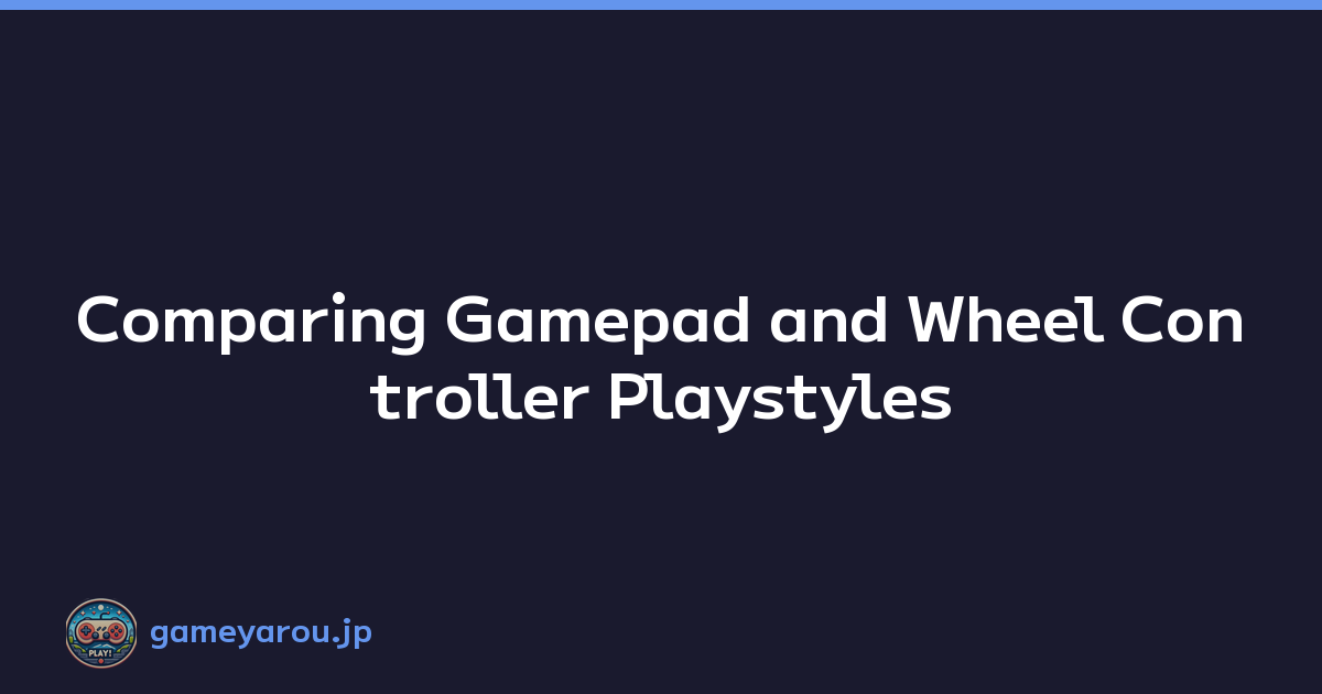 Comparing Gamepad and Wheel Controller Playstyles
