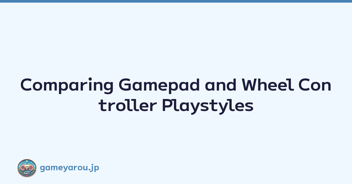 Comparing Gamepad and Wheel Controller Playstyles