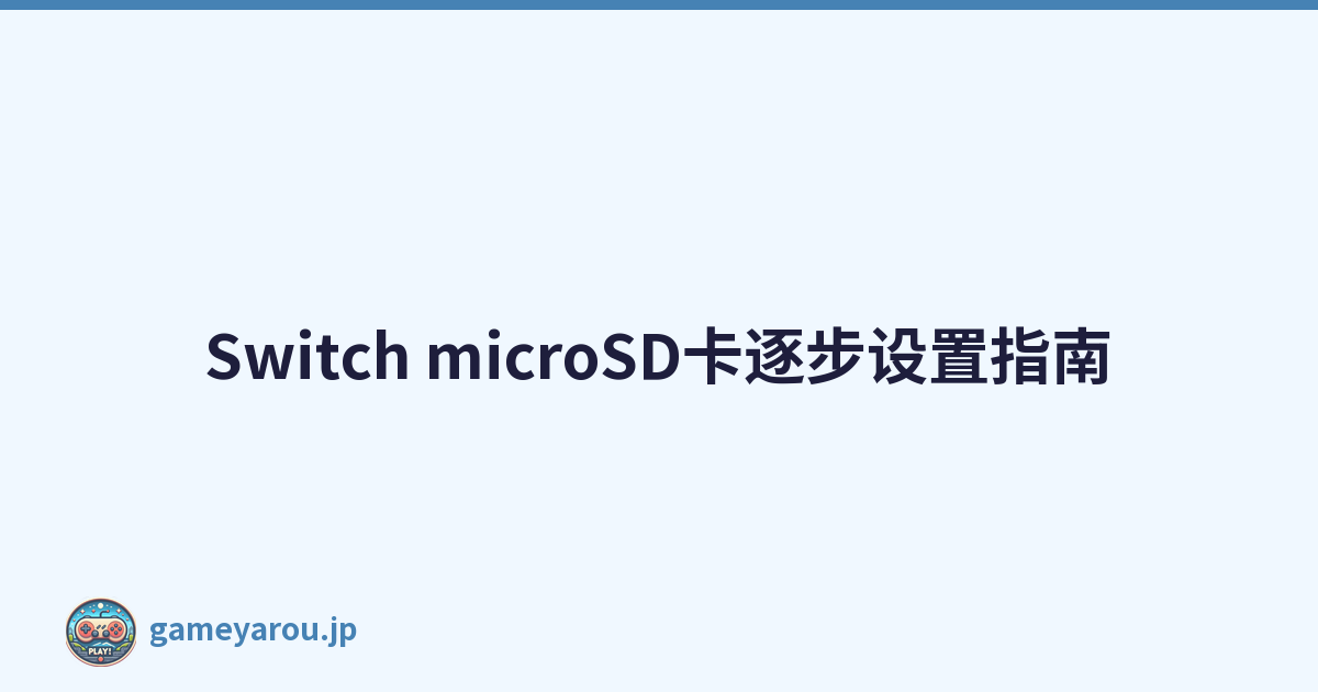 Switch microSD卡逐步设置指南