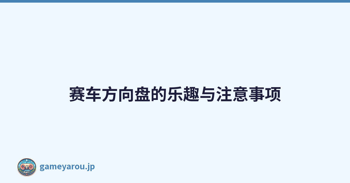 赛车方向盘的乐趣与注意事项